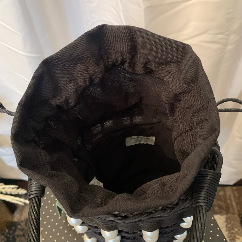 ❤️Price Drop❤️Kate Spade Elegant Black Satchel Bag with Pearls & Gold Accents - Picture 4 of 8